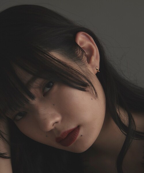 ピアス K10ツイストプレートピアス レディースの画像