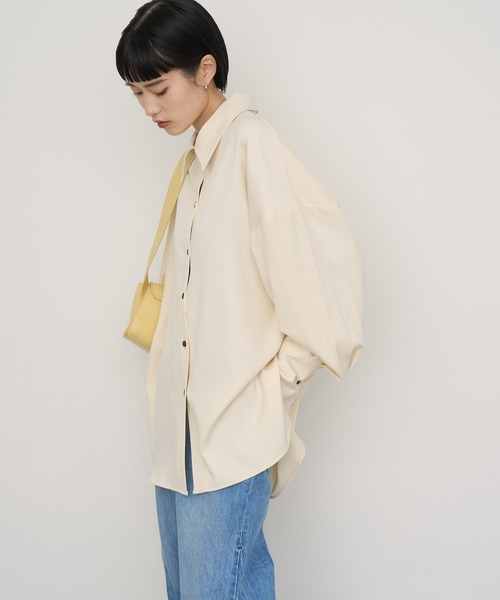 ブラウス シャツ ドレープシャツプルオーバー レディース sakishimatokyo ブラウス シャツ ドレープオーバーシャツ