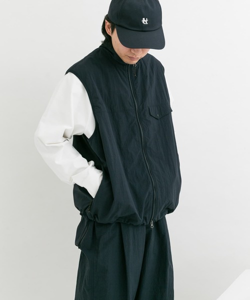 新品未使用　ケーエスビー　ジレ　ベスト　ブラック　フリーサイズ EKAL ベスト ジレ 「撥水/接触冷感/UR TECH」ナイロンタッサー