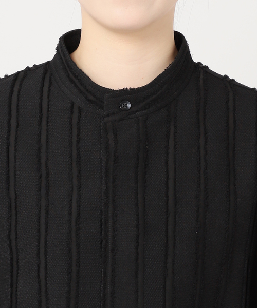 美品　BAND COLLAR POCKETシャツ　ブラック CITYSHOP ブラウス シャツ BAND COLLAR POCKET レディース