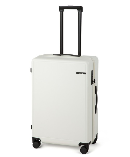 【新品】ACE スーツケース　ベベル　63L ホワイト　軽量 WEB限定】ACE ベベル 63L スーツケース ドリンクホルダー フック