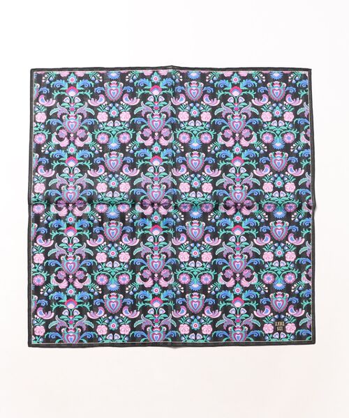 ANNA SUI ハンカチ 鳥唐草柄プリントハンカチ レディース