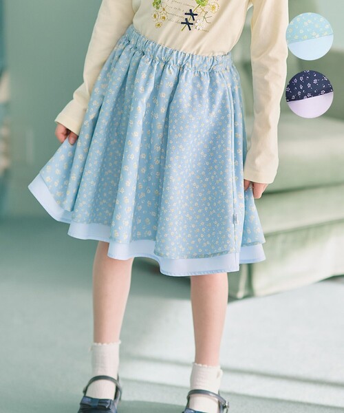 スカート 「150-160cm」フラワーパッチワークスカート キッズ 子供服