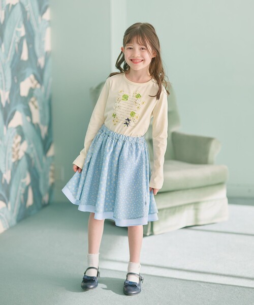 スカート 「150-160cm」フラワーパッチワークスカート キッズ 子供服