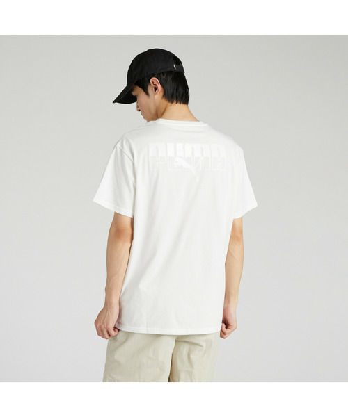 PUMA（プーマ） uvカット tシャツ メンズ ESS ロゴ ラブ MX バック