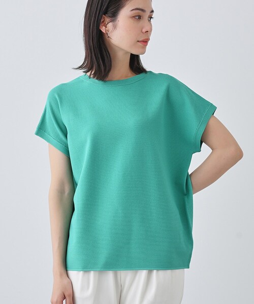 INDIVI ニット セーター 新色登場！「洗える／清涼感」レーヨン