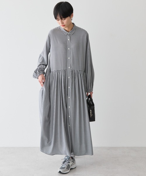 Ameri（アメリ）の「CROOKED STRATUM SHEER DRESS（ワンピース
