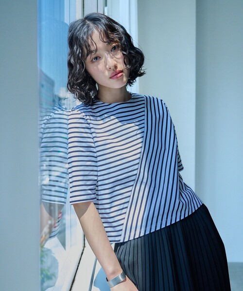 tシャツ 「着回し抜群」テクニカルボーダーカットソー レディース