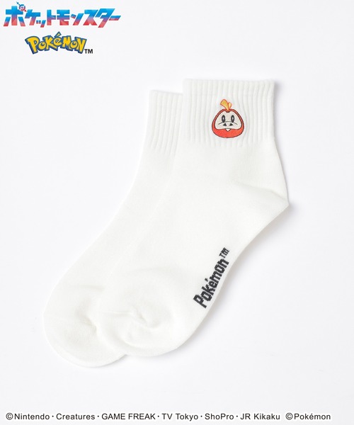 Honeys（ハニーズ） 靴下 ポケモン／ソックス（白） レディース
