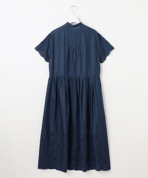 自由区（ジユウク） シャツワンピース エンブロイダリーローンシャツ