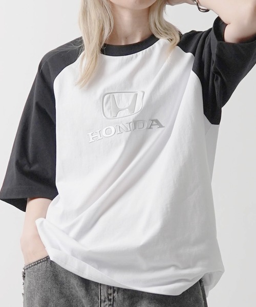 tシャツ 「HONDA / ホンダ」ラグラン半袖カットソー メンズ レディース 