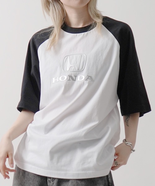 ホワイトラベル コットン 半袖 ラウンドTシャツ_BLACK A.M.S.｜ラグラン tシャツ 無地 メンズ 半袖 カットソー 部屋着