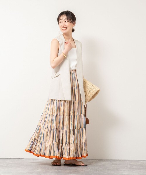 NOLLEY'S sophi ジレ ベージュ 38タグ付き NOLLEY'S Sophi ベスト ジレ ウォッシャブルドライライトジレ