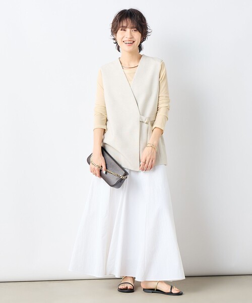 【美品】NOLLEY'S sophi ジレ　アイボリー NOLLEY'S Sophi ベスト ジレ ウォッシャブルドライライトジレ
