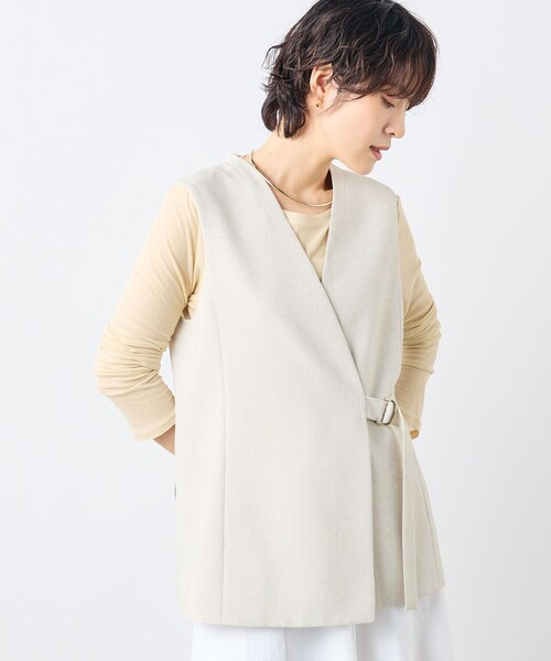 【美品】NOLLEY'S sophi ジレ　アイボリー NOLLEY'S Sophi ベスト ジレ ウォッシャブルドライライトジレ