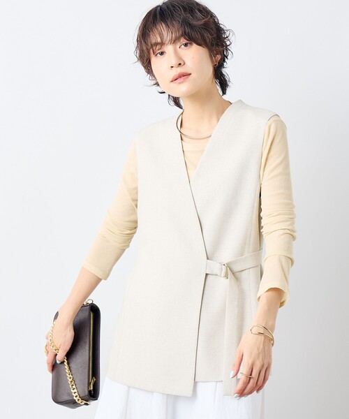 【美品】NOLLEY'S sophi ジレ　アイボリー NOLLEY'S Sophi ベスト ジレ ウォッシャブルドライライトジレ