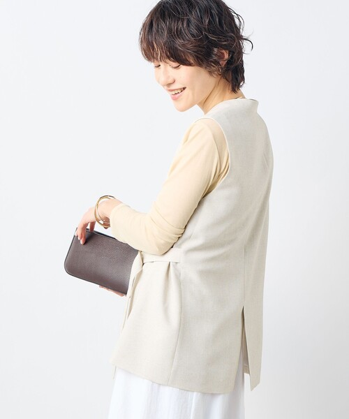 【美品】NOLLEY'S sophi ジレ　アイボリー ウォッシャブルドライトロピカルジレ（5-0030-2-04-001