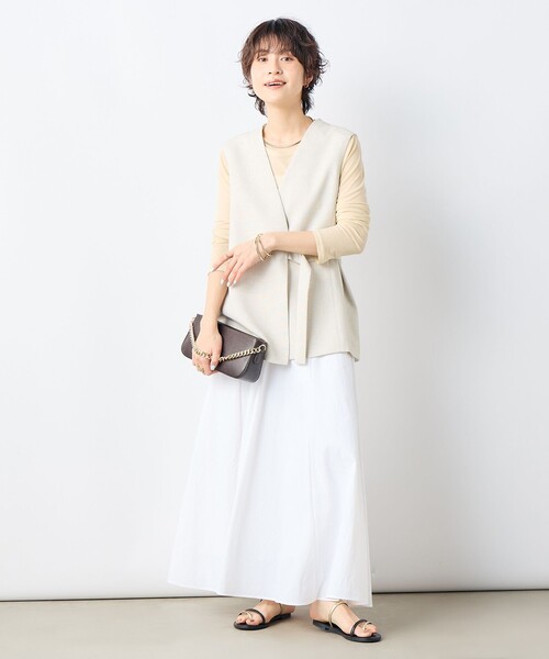 【美品】NOLLEY'S sophi ジレ　アイボリー NOLLEY'S Sophi ベスト ジレ ウォッシャブルドライライトジレ