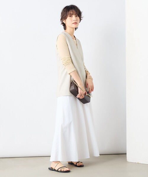 【美品】NOLLEY'S sophi ジレ　アイボリー NOLLEY'S Sophi ベスト ジレ ウォッシャブルドライライトジレ