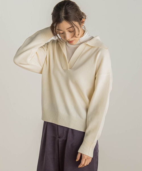 「Droite lautreamont」 長袖ニット M イエロー レディース_画像5