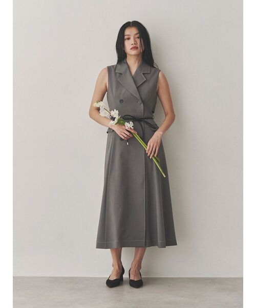 トーナル TONAL ロングジレ （ネイビー） トーナル TONAL ロングジレ （ネイビー） -ファッション通販