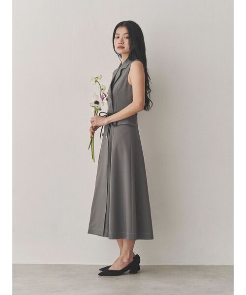 TONAL トーナル　ハイツイストロングジレ　ベスト　アイスグレー TONAL トーナル ハイツイストロングジレ ベスト アイスグレー