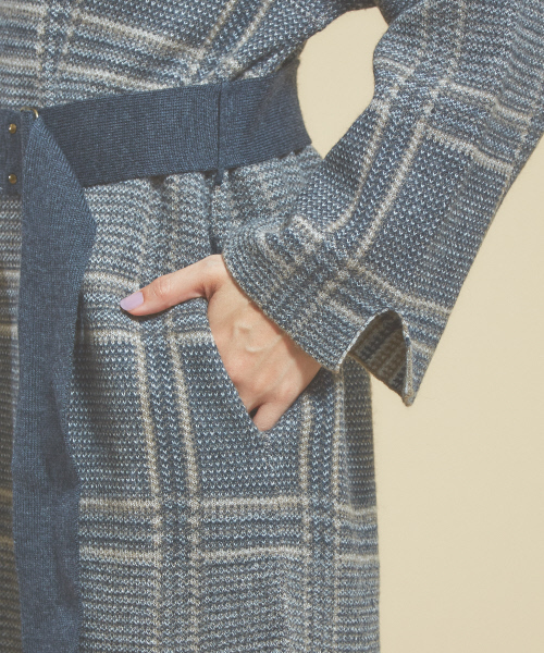 「qualite」 ノーカラーコート フリー ベージュ レディース_画像3