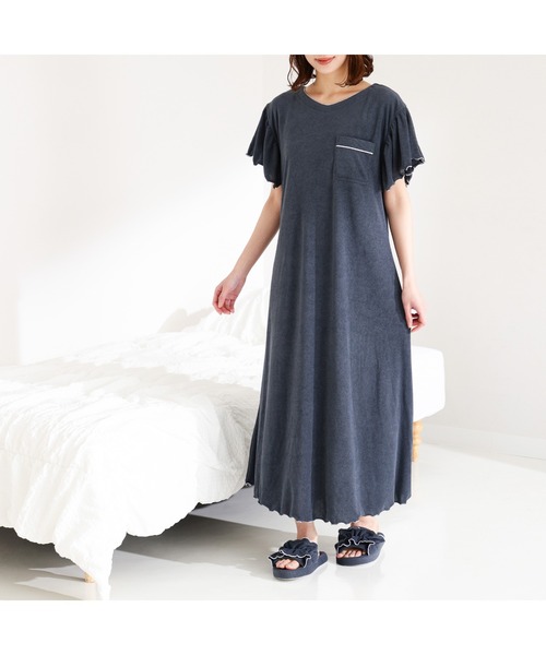 ディノス　D'LINGE コットン　ルームウェアワンピース　ワンマイル ディノスD'LINGE コットンルームウェアワンピースワンマイル