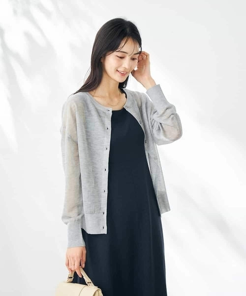 シアー２WAYクルーネックカーディガン Spick & Span｜2WAYシアークルーネックカーディガン | Rakuten