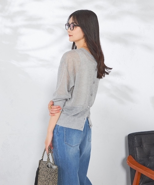 a.v.v カーディガン 「2WAY」シアークルーネックカーディガン