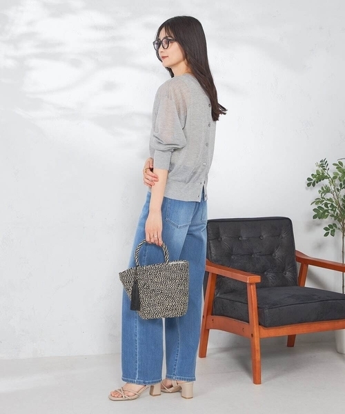 新品　タグ付き　2WAYシアークルーネックカーディガン 2WAYシアークルーネックカーディガン（カーディガン）｜Spick