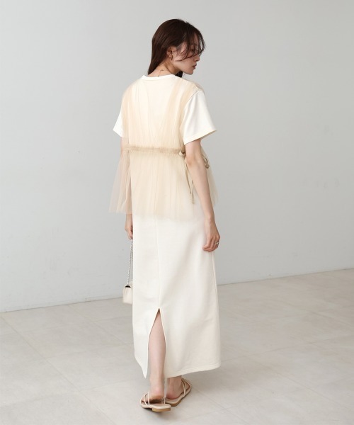 BAB（バブ） ワンピース 「S・Mサイズ展開」チュールドッキング