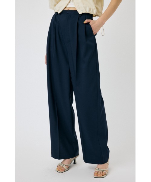 MOUSSY（マウジー） スラックス パンツ TUCK トラウザー レディース