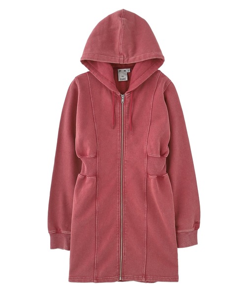 X-GIRL     スウェットドレス     ワンピース   【新品】 X-girl ワンピース DUSTY ZIP UP SWEAT HOODIE DRESS : ZOZOTOWN