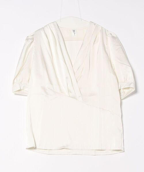 カシュクールシャツ BLANC FICELLE ブラウス シャツ カシュクール 半袖シャツ