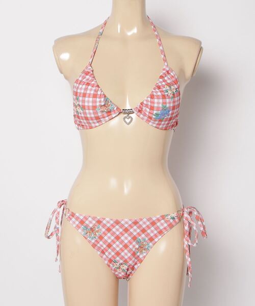 dazzlin ❤︎チェックリボンビキニ gossip!ロサンゼルス 水着 Y2K リボンビキニ チェック柄 2点セット水着