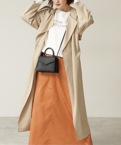 「NATURAL BEAUTY BASIC」 トレンチコート SMALL マスタード レディース_画像8
