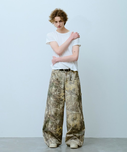 Camphor wood ワイドバギーリアルツリーペインターパンツ Camphor wood パンツ wide baggy real tree painter trousers