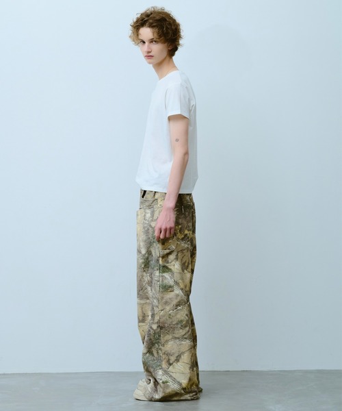 Camphor wood パンツ wide baggy real tree painter trousers