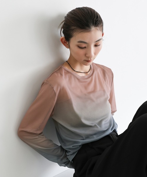 select MOCA（セレクトモカ） tシャツ グラデーションパワーメッシュ