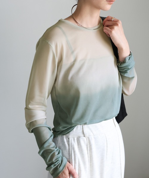 select MOCA（セレクトモカ） tシャツ グラデーションパワーメッシュ