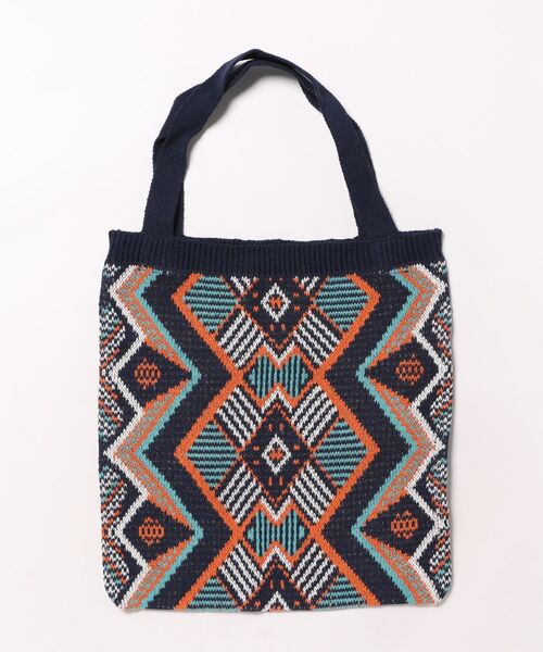 Port（ポート） トートバッグ 「 」 カラフル ジャガード ニット