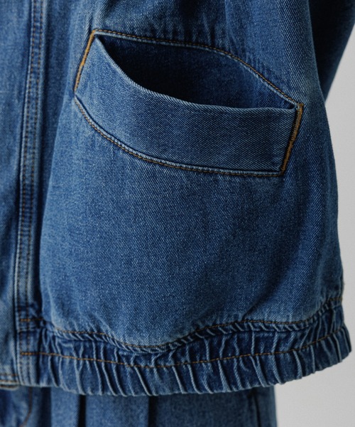 ADAM ET ROPE'（アダムエロペ） デニムジャケット gジャン ブリーチ