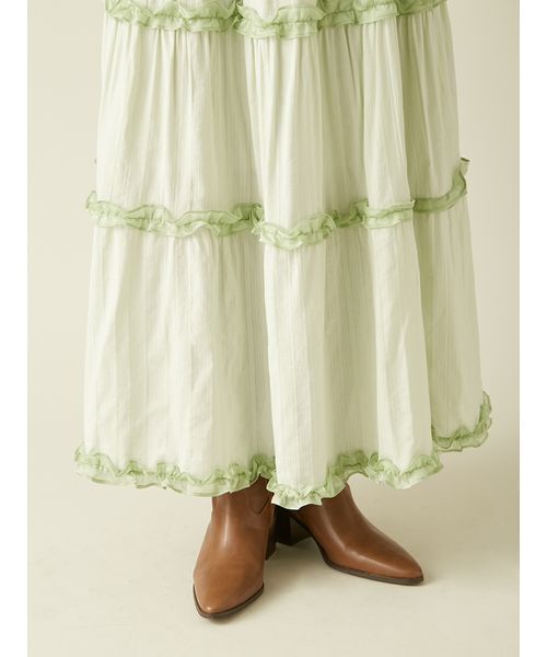 LILY BROWN（リリーブラウン） ワンピース ティアードフリルキャミ