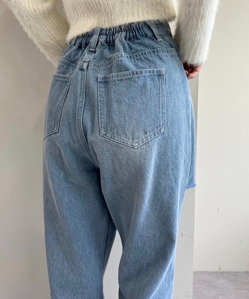 「one after another NICE CLAUP」 加工デニムパンツ SMALL ピンク レディース