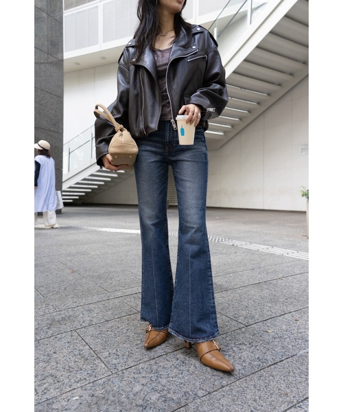 moussymvsflareデニム MOUSSY ジーンズ デニム デニムパンツ MVS D/BLU FLARE