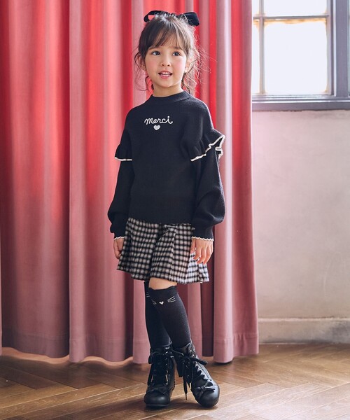 ANY（エニィ） パンツ チェック柄 ショートパンツ キッズ 子供服