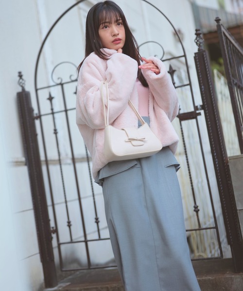 Feroux（フェルゥ） ムートンコート ボアコート フェイクファー