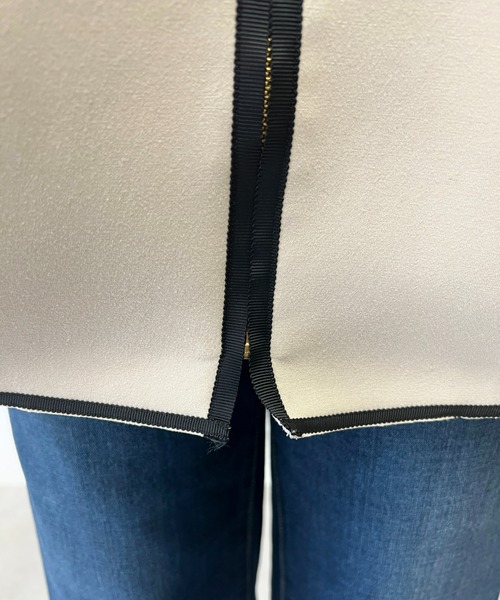 「un dix cors」 ノーカラーコート FREE ライトベージュ レディース_画像4