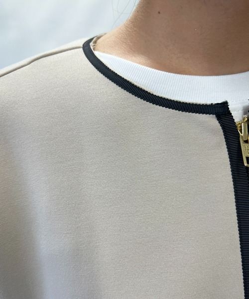 「un dix cors」 ノーカラーコート FREE ライトベージュ レディース_画像8